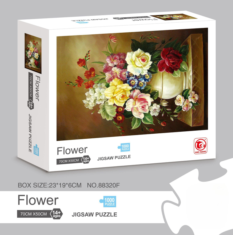 1000 piece  Jigsaw Puzzle for Adults - Landscape Cityscape Art, Premium Quality Paper Cardboard, 70x50cm Finished Size, Stress Relief Brain Game Gift for Ages 14+ 【flower】