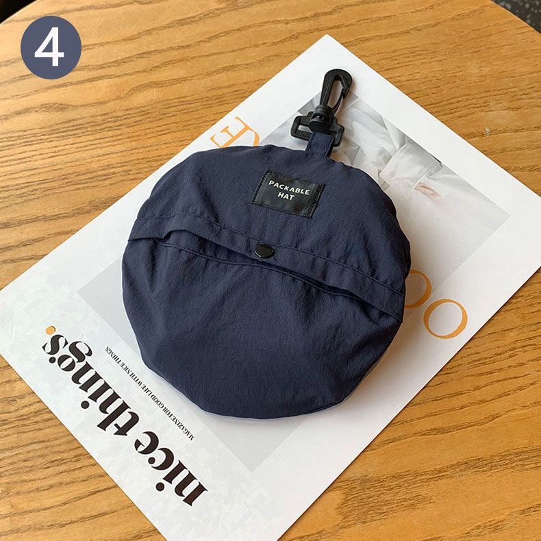Black Packable Bucket Hat Unisex Wide Brim Foldable Sun Protection Hiking Travel Cap