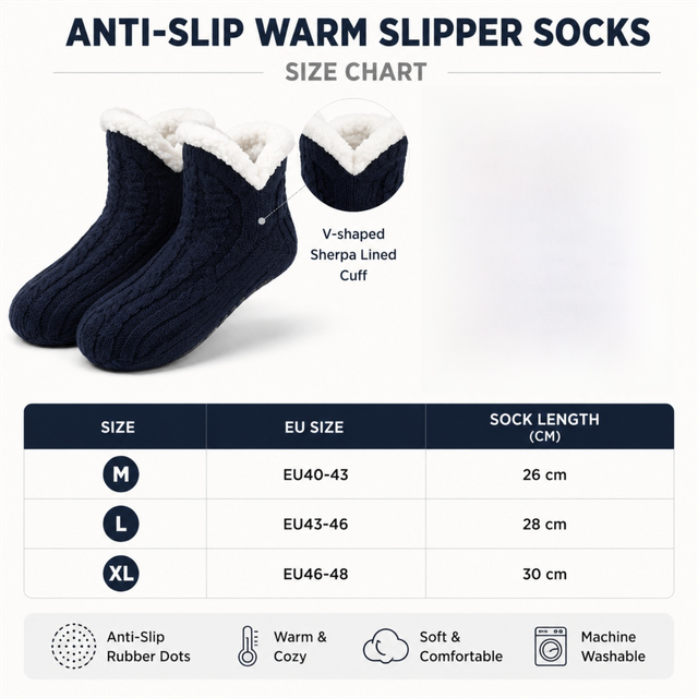 Winter Cozy Warm Loungewear Gift Set – 150 x 180CM Dark Grey Flannel Fleece Wearable Blanket with Adjustable Sleeves Large Front Pocket and Back Velcro Closure, Free L Size Sherpa Fleece Cable Knit Anti-Slip Slipper Socks for Home Relaxation