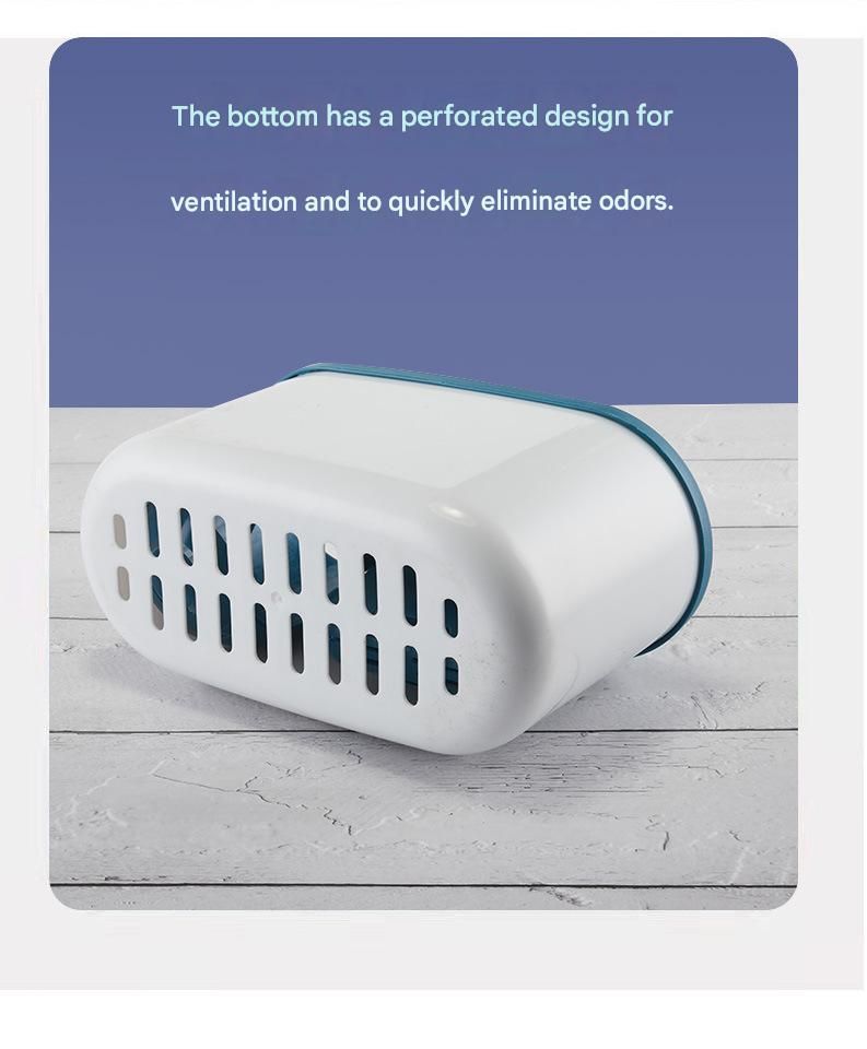 Blue Toilet Brush Set with Holder - 3-in-1 Wall Mounted Bathroom Cleaning Kit, TPR Soft Bristle & 360° Globe Brush, No-Drill Adhesive Base, Space Saving Design for Home, Apartment, Rental