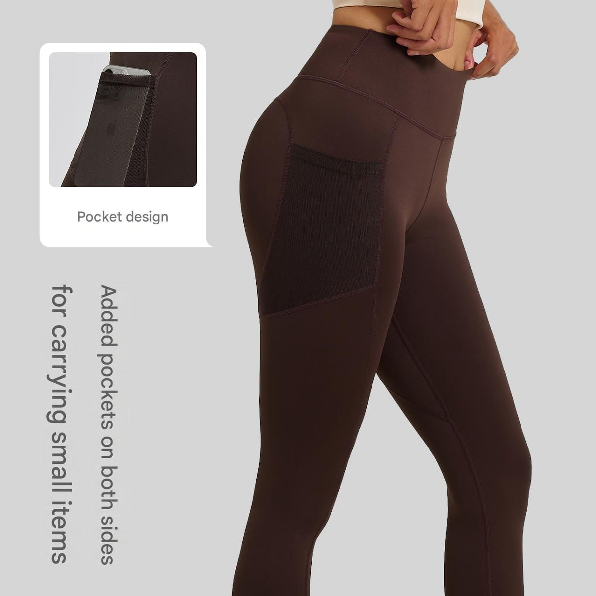Comfortable Outdoor Sports Set-Black S Size Running Waist Belt and Black S Size High-Waisted Yoga Leggings  - Breathable Spandex Blend, Side Pockets for Phone and Keys, Lightweight Fitness Gear for Running and Gym