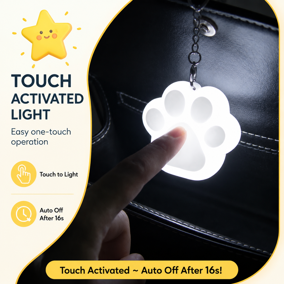 Pink Touch Activated Heart Keychain Light - Cute Portable LED Night Light Rechargeable Bag Charm Lamp Romantic Gift for Girls Bedroom Decoration Travel Use