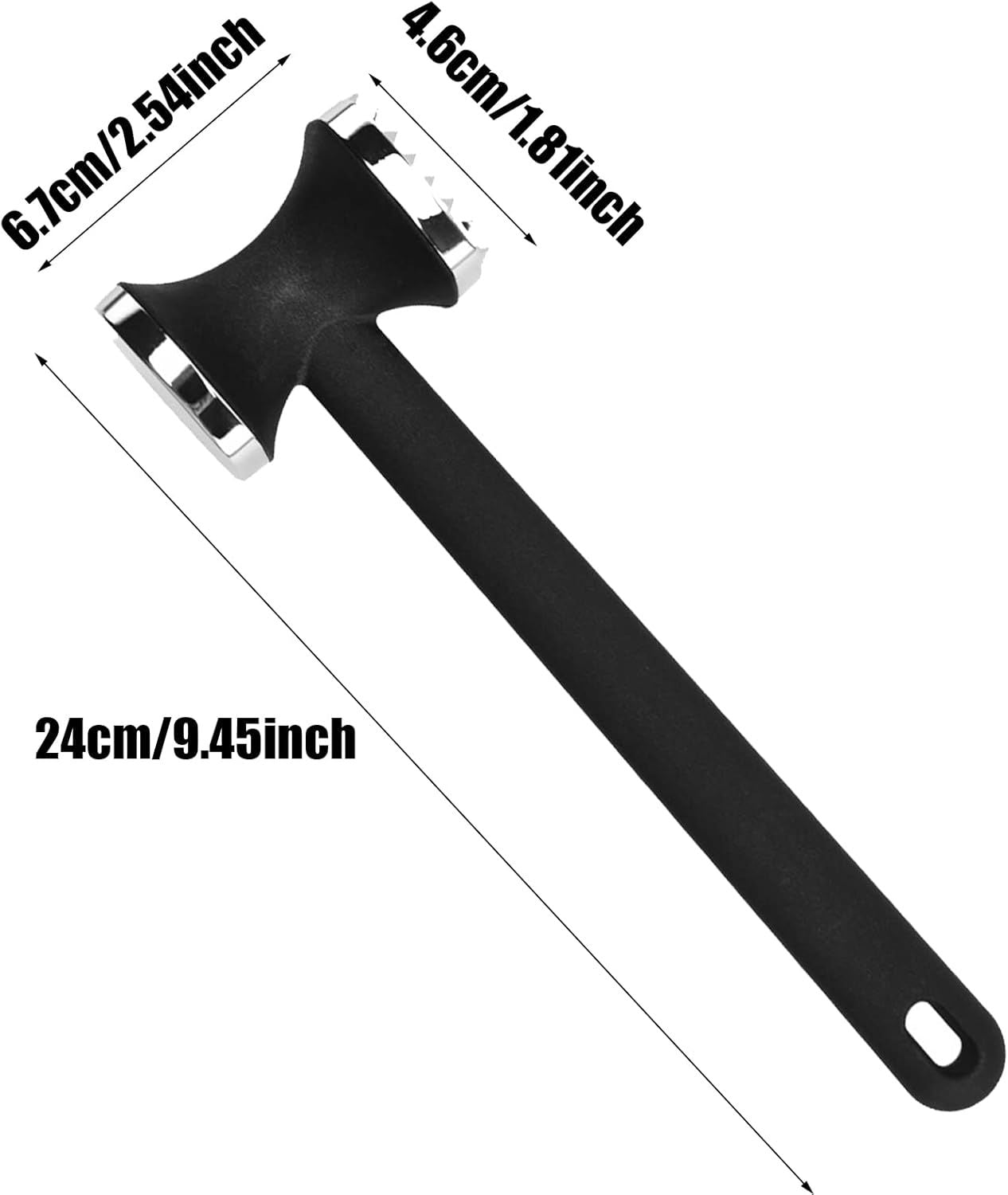 Stainless Steel Meat Tenderizer Tool - Heavy Duty Dual Sided Meat Mallet with Comfortable Handle for Steak Beef Pounding Flattening and Everyday Kitchen Prep