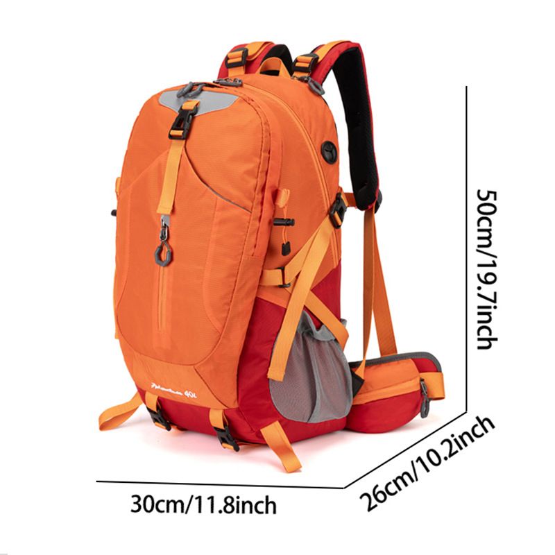 40L Dark Green Lightweight Outdoor Hiking Backpack with Rain Cover, Multi-Pocket Storage and Gear Attachments - Waterproof Travel Daypack for Trekking Camping Cycling Adventures
