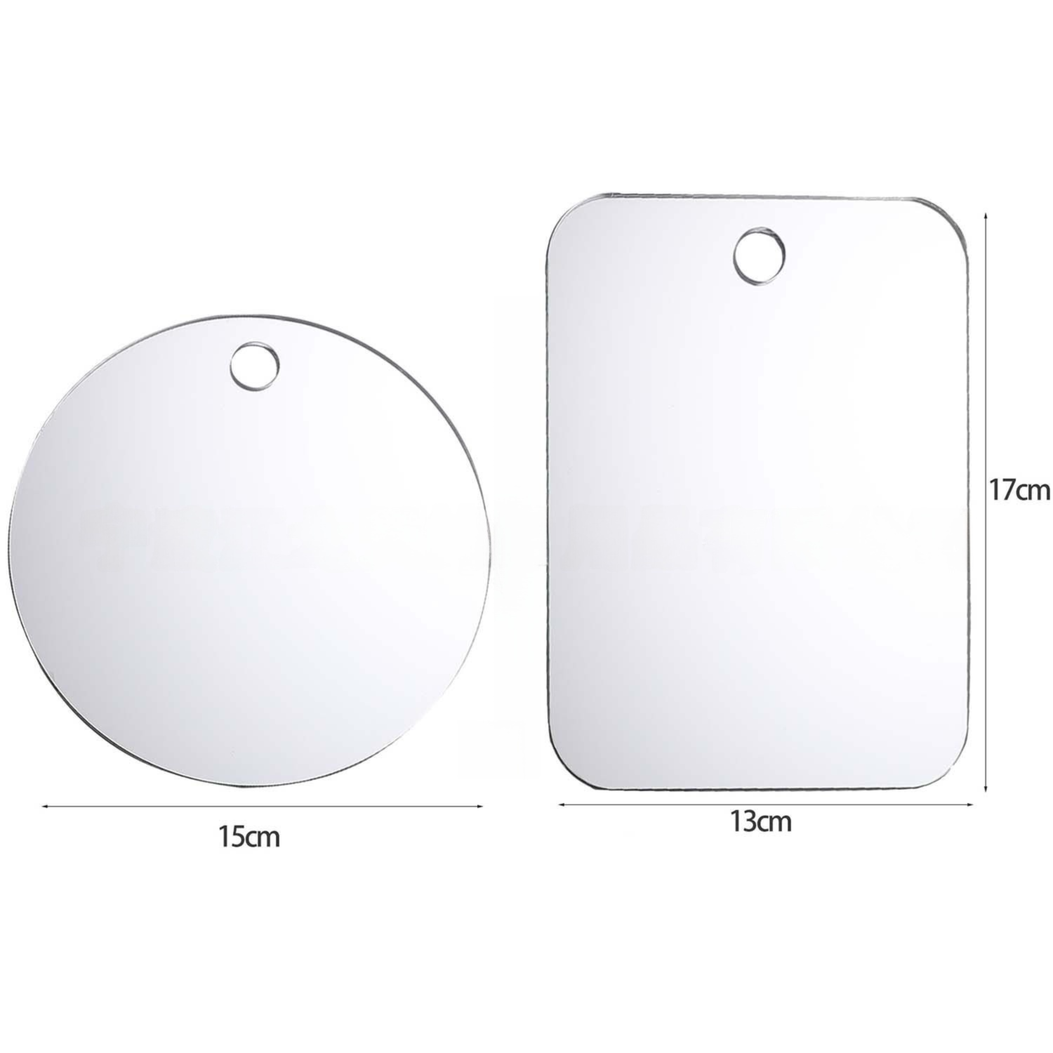 Fog Free Shower Shaving Mirror Set with Suction Cup & Razor Holder - Unbreakable Portable Traveling Rectangle Mirror and Rectangle Anti-Fog Films