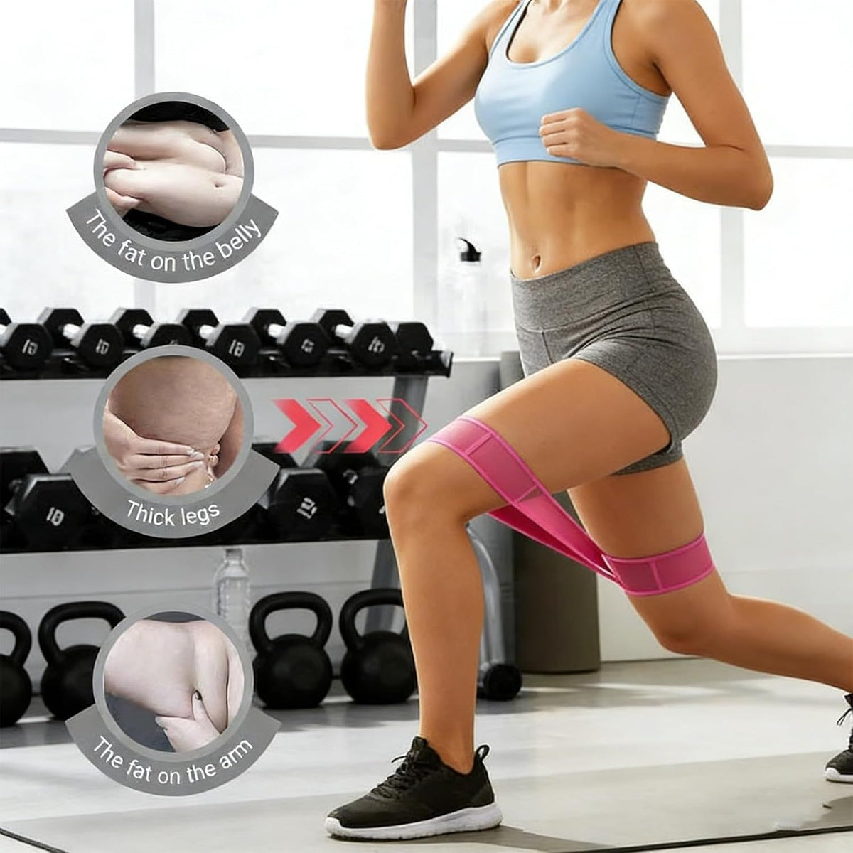 12-Pack Pink 12-Loop Numbered Yoga Stretch Strap(4x138CM) - Durable Multi-Segment Resistance Fitness Band for Pilates & Gym