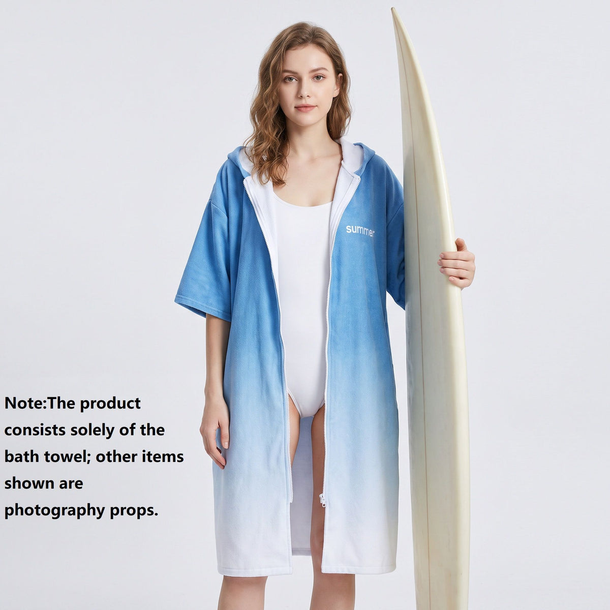 2 pack Quick Dry Microfiber Surf Poncho Towel（Style 1）-  Hooded Changing Robe with Zipper - Lightweight Beach Wrap for Swimming Travel
