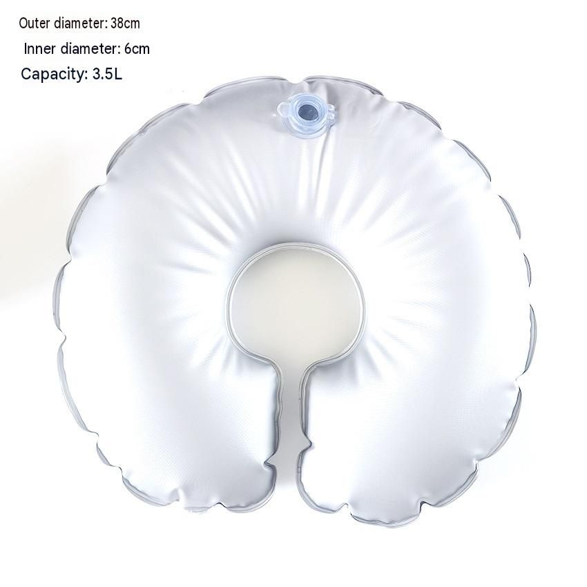 4-pack Grey diameter of approximately 38cm U-Shaped Parasol Water Weight Bag - 3.5L PVC Umbrella Base Stabiliser, Portable Outdoor Beach Tent Flag Pole Anchor