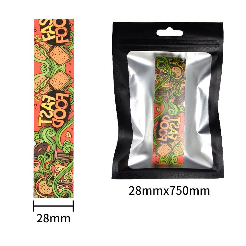 2 PCS Pickleball Paddle Edge Protection Tape - Food-themed Pattern TPU Protective Strip 28mm x 750mm, Anti Scratch Wear Resistant Paddle Guard Tape, Personalised Sports Accessory for Pickleball Players