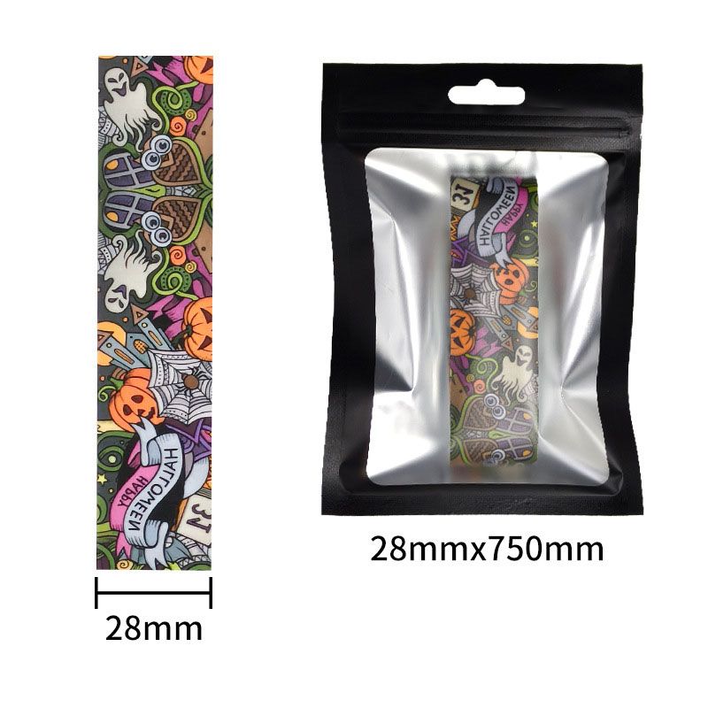 2 PCS Pickleball Paddle Edge Protection Tape - Pumpkin Pattern TPU Protective Strip 28mm x 750mm, Anti Scratch Wear Resistant Paddle Guard Tape, Personalised Sports Accessory for Pickleball Players
