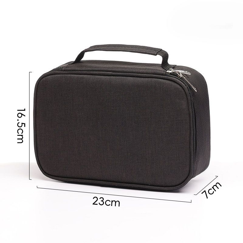 Large Capacity 72-Slot Pencil Case - Black Multi-Layer Zipper Stationery Organiser with Carry Handle, 23 x 16.5 x 7 cm for Pencils, Pens and Art Supplies
