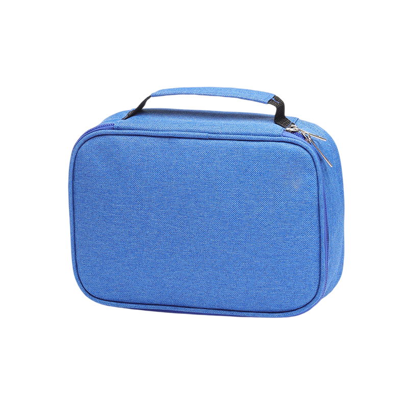 Large Capacity 72-Slot Pencil Case - Blue Multi-Layer Zipper Stationery Organiser with Carry Handle, 23 x 16.5 x 7 cm for Pencils, Pens and Art Supplies