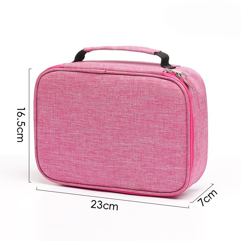 Large Capacity 72-Slot Pencil Case - Pink Multi-Layer Zipper Stationery Organiser with Carry Handle, 23 x 16.5 x 7 cm for Pencils, Pens and Art Supplies