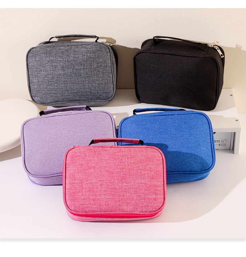 Large Capacity 72-Slot Pencil Case - Purple Multi-Layer Zipper Stationery Organiser with Carry Handle, 23 x 16.5 x 7 cm for Pencils, Pens and Art Supplie