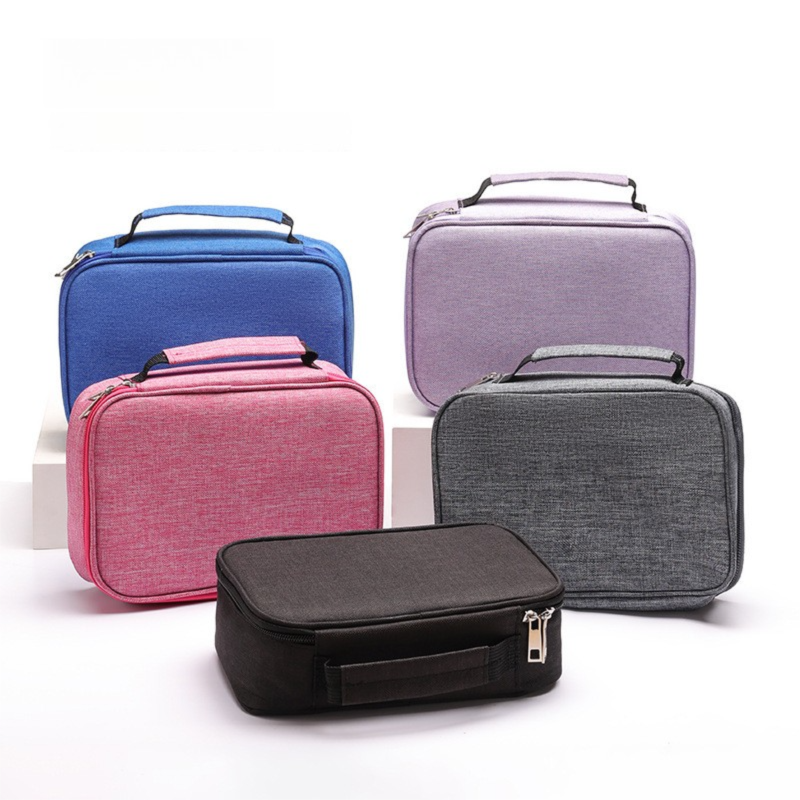 Large Capacity 72-Slot Pencil Case - Purple Multi-Layer Zipper Stationery Organiser with Carry Handle, 23 x 16.5 x 7 cm for Pencils, Pens and Art Supplie