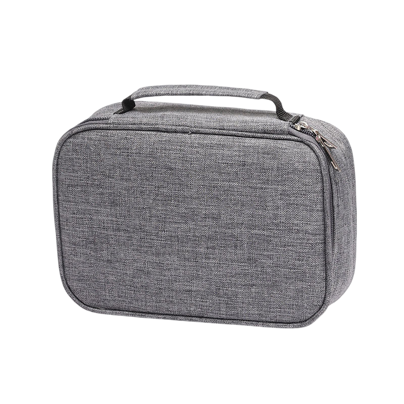 Large Capacity 72-Slot Pencil Case - Grey Multi-Layer Zipper Stationery Organiser with Carry Handle, 23 x 16.5 x 7 cm for Pencils, Pens and Art Supplies