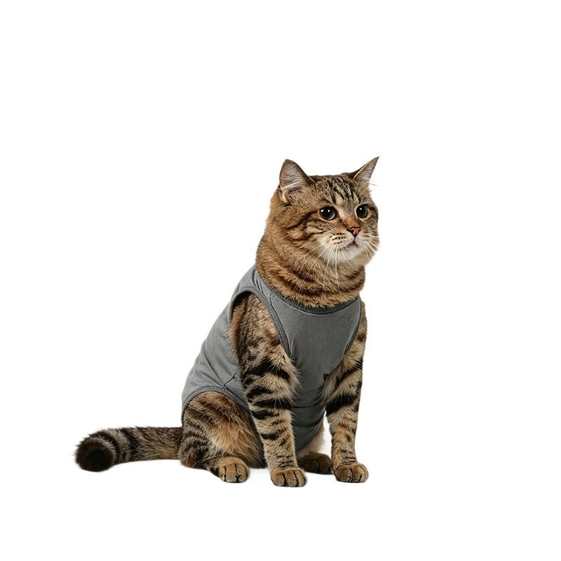 Purple Pet Recovery Suit M Size (Approx. 2-4 kg) - Modal Stretch Post Surgery Bodysuit, Breathable Abdominal Coverage and Anti Licking Clothing for Cats and Dogs