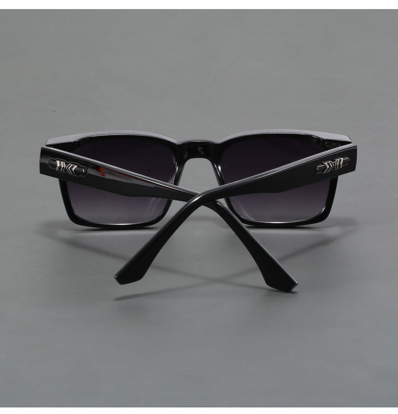 Blue And Brown Trendy Oversized Lightweight Blue Light Blocking Sunglasses for Men - Anti-Fog, Photochromic, and UV Protection
