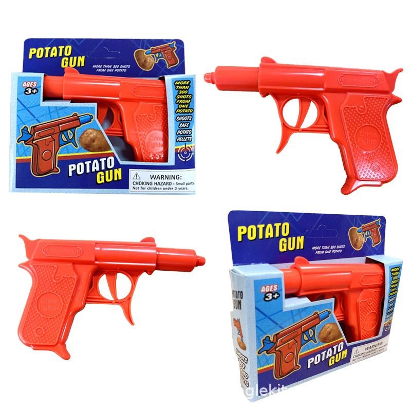 Classic Spud Gun Toy Plastic - Shoot Potatoes Across the Yard!