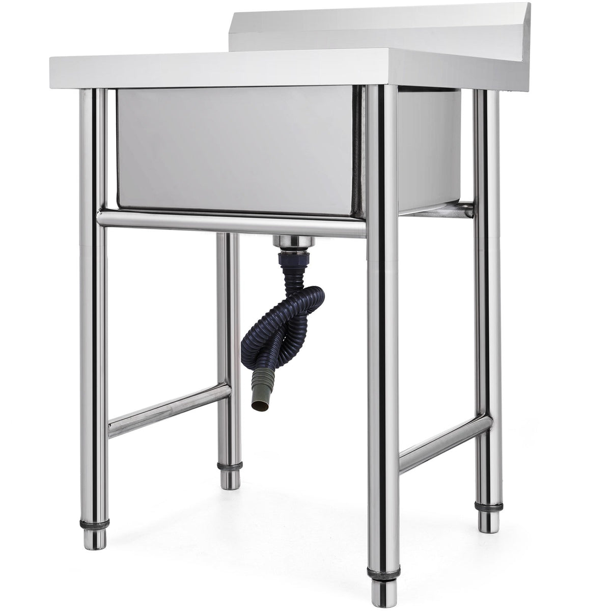 Handmade Sink Non-magnetic Stainless Steel Kitchen Sink Hand Made 1 Compartment 44.4 x 41.9 x 25.4 cm Capacity Huge Tub Sink for Farmhouse Cafe Shop Hospital