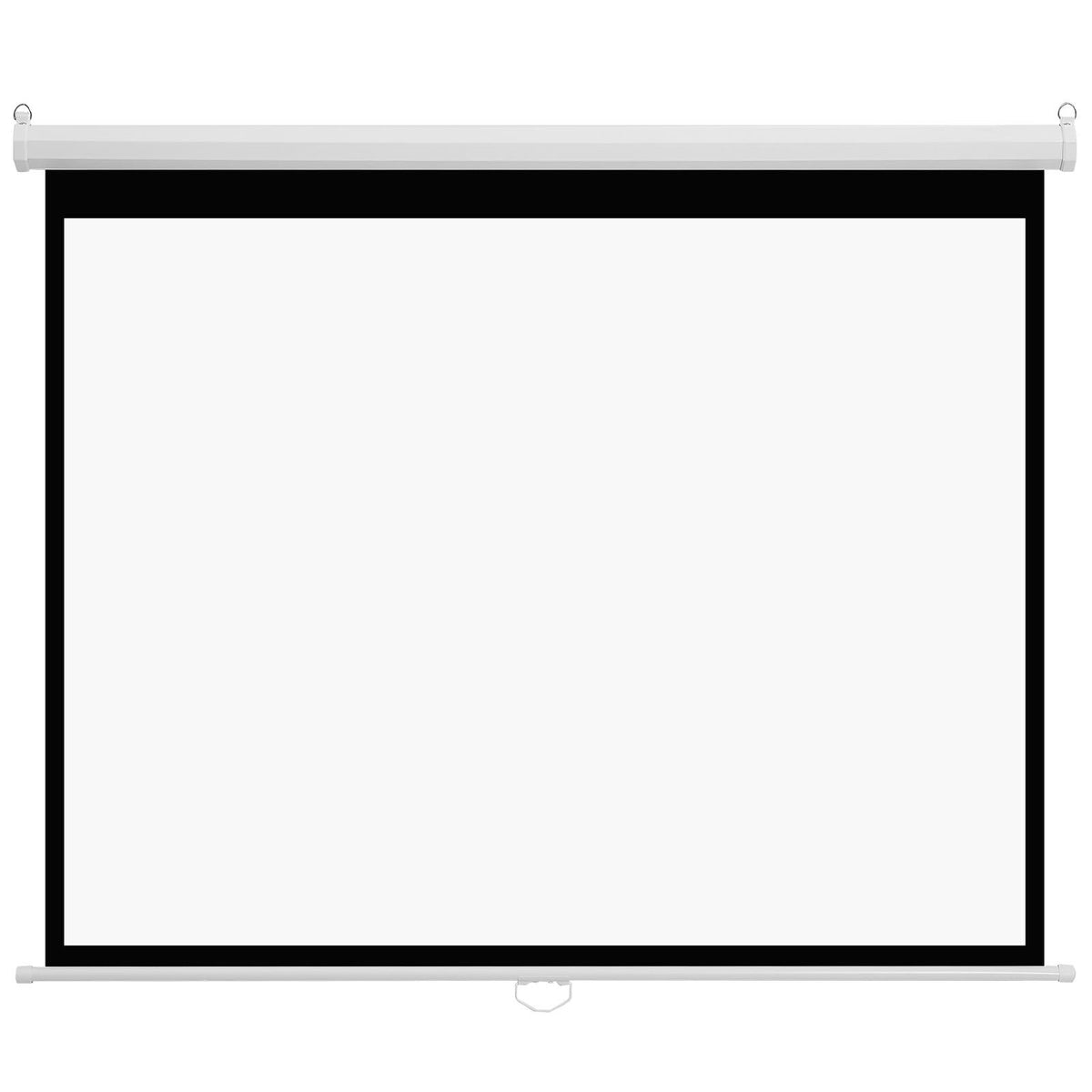 Manual Projector Screen, 1829 mm 4:3 4K 1080 HD Retractable Pull Down Projector Screen, Wall Mounted Movie Projection with Pull Rope, Portable Display Projectoin for Family Home Office Theater
