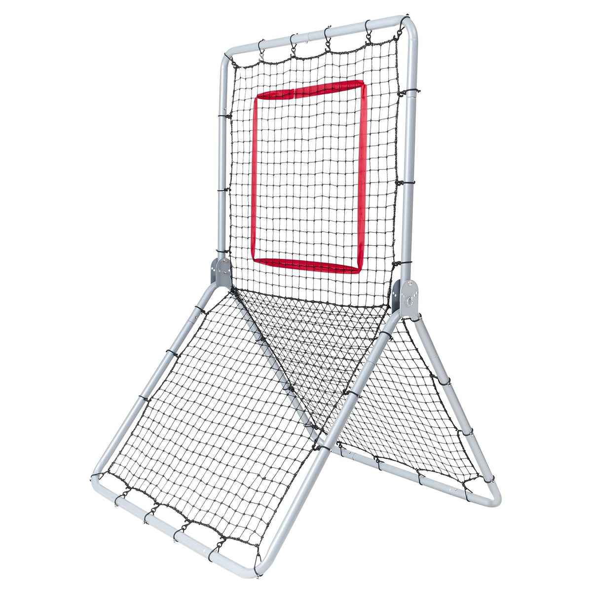 Baseball And Softball Rebounder Net, 3.5 x 6 ft PitchBack Baseball Pitching Nest, Softball Pitchback Net, Fielding Trainer, Bounce Back Net for Fielding/Throwing Practice, 5 Adjustable Angles