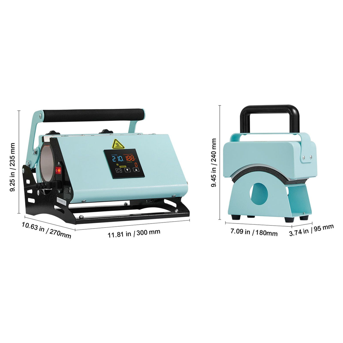 2 in 1 Tumbler and Hat Heat Press Machine Heat Machine for Caps Hats Mugs