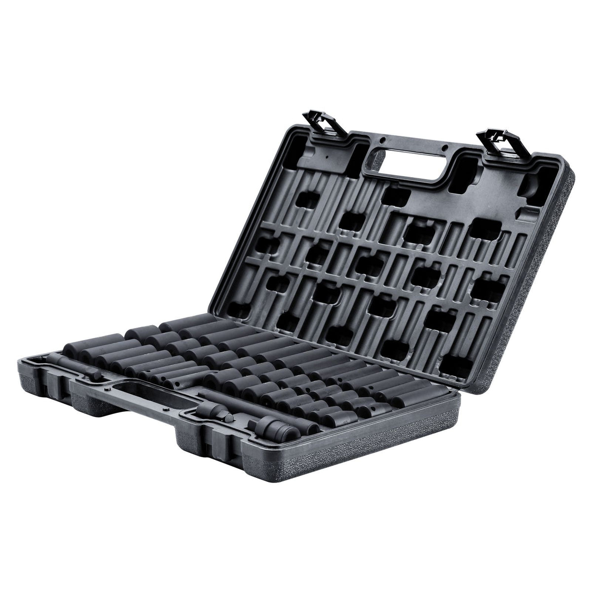 1/2" Drive Deep Impact Socket Set, 34pcs Socket Set Metric （8-36mm） 6 Point Cr-MO Alloy Steel for Auto Repair, Rugged Construction, Includes Heavy Duty Storage Case