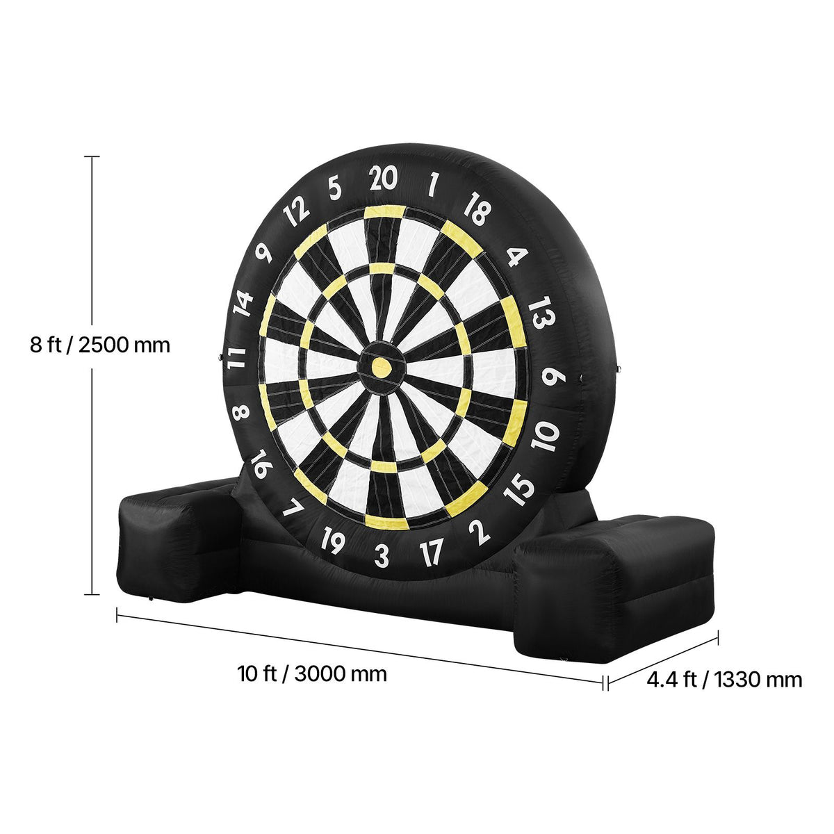 Inflatable Soccer Dart Board, over 2.5 m High Giant Soccer Dart Board with 9 Kick Balls & Air Pump, 2-Minutes Setup & Storage Bag for Easy Carrying, for Giant Yard Games, Giant Kick Darts Game