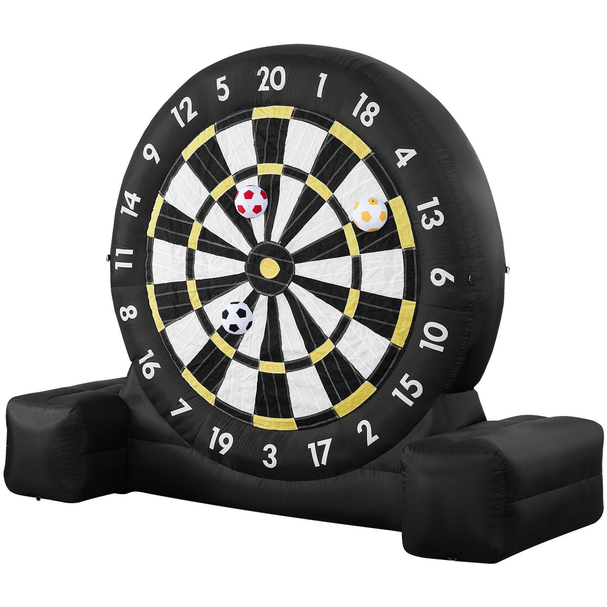 Inflatable Soccer Dart Board, over 2.5 m High Giant Soccer Dart Board with 9 Kick Balls & Air Pump, 2-Minutes Setup & Storage Bag for Easy Carrying, for Giant Yard Games, Giant Kick Darts Game