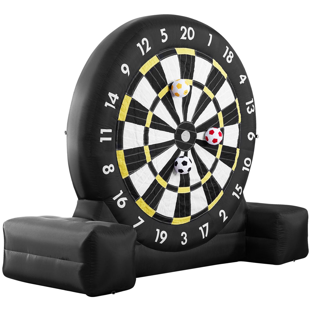 Inflatable Soccer Dart Board, over 2.5 m High Giant Soccer Dart Board with 9 Kick Balls & Air Pump, 2-Minutes Setup & Storage Bag for Easy Carrying, for Giant Yard Games, Giant Kick Darts Game