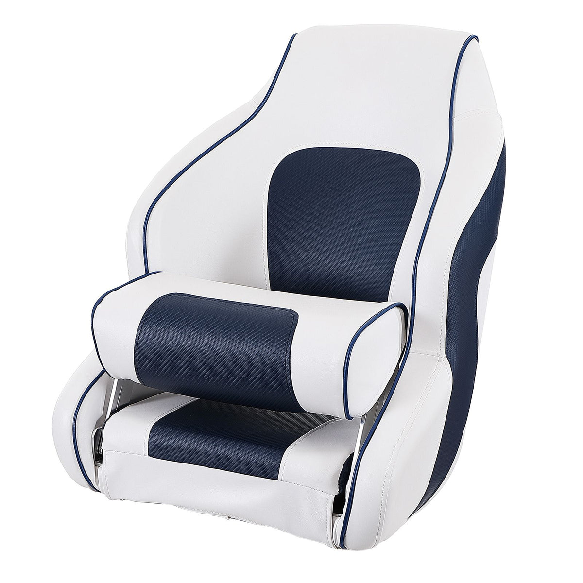 Captain Bucket Seat Boat Seat, Flip Up Boat Seat, with Thickened Sponge Padding, Flip-up Bolster Boat Captain Chair for Fishing Boat, Sightseeing Boat, Speedboat, Canoe, 1-Piece