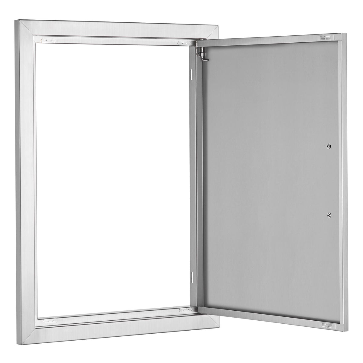 BBQ Access Door, 457x610 mm Single Outdoor Kitchen Door, Stainless Steel Flush Mount Door, Wall Vertical Door with Handle, for BBQ Island, Grilling Station, Outside Cabinet