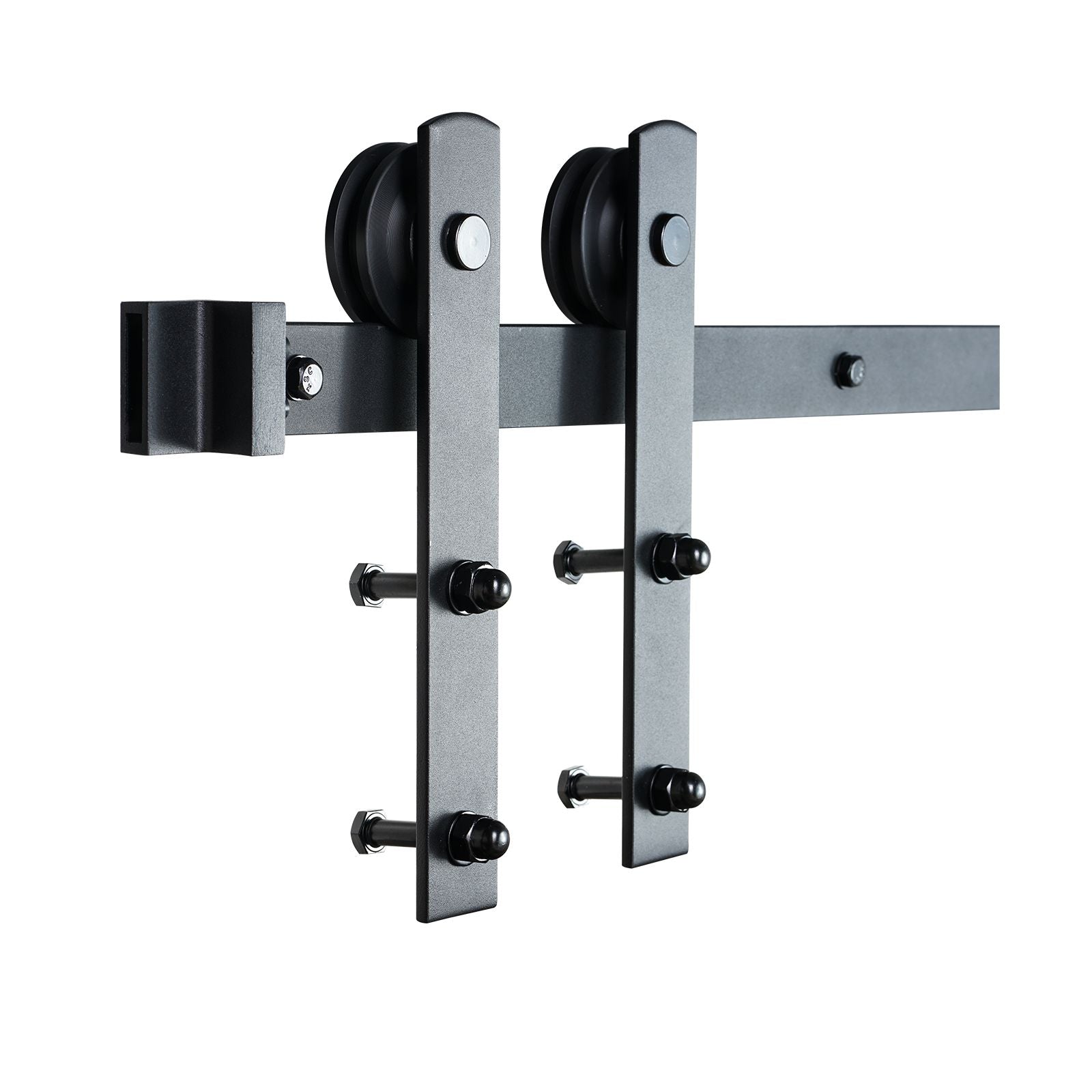 8FT Sliding Barn Door Hardware Closet Track Kit for Double Doors I Hanger