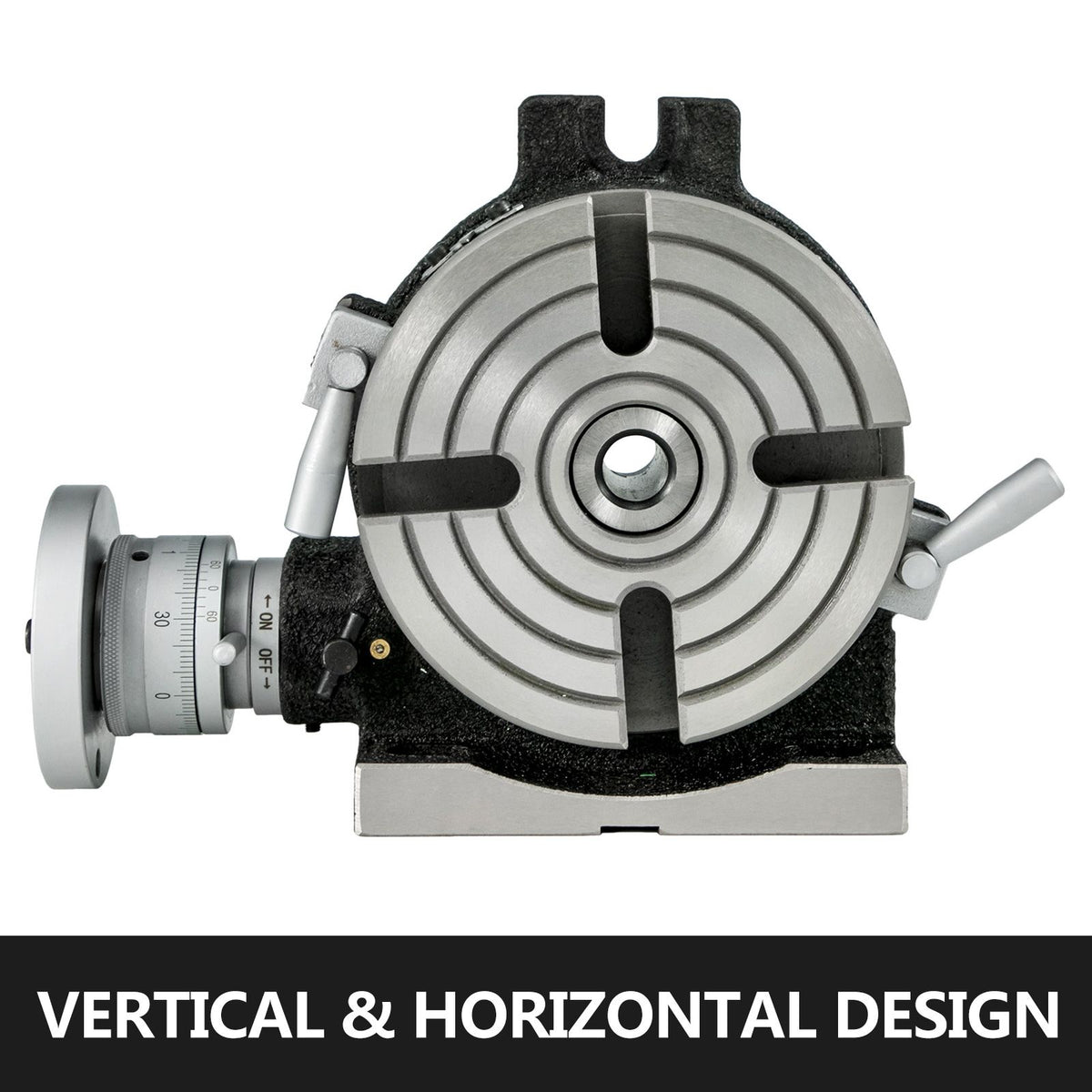 Rotary Table 6inch(150mm) Horizontal Vertical Milling Table 2/5inch(10mm) 4-Slot Milling Rotary Table MT-2 Rotary Table for Milling with Indexing Plate Set for Precision Milling Drilling
