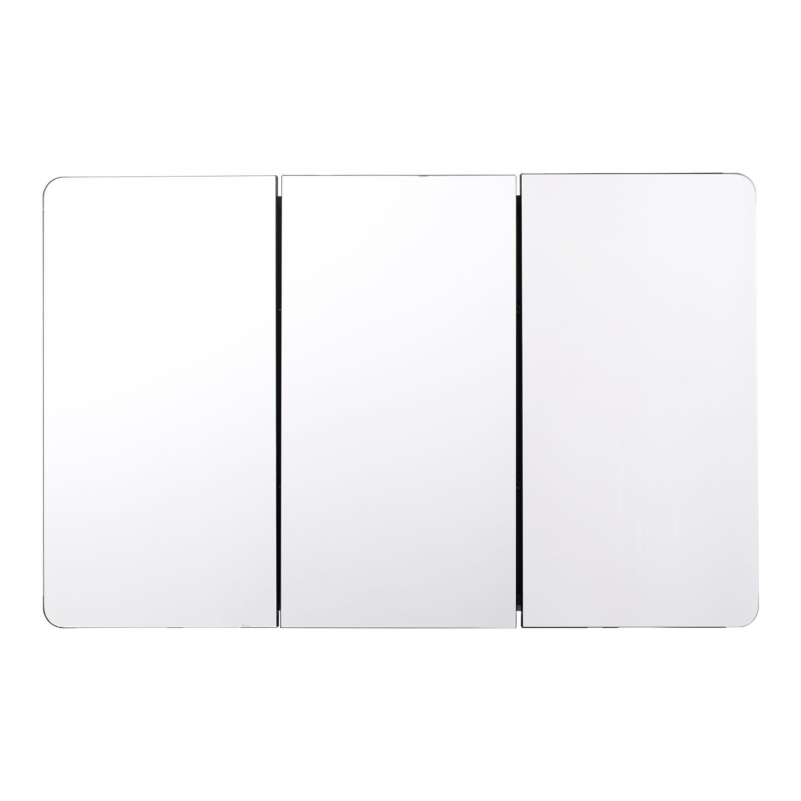 Medicine Cabinet, 25.5 x 40 inch, Medicine Cabinet for Bathroom with Mirror,  Aluminum Frame Bathroom Wall Cabinet, 4-layer Adjustable Shelves, Recessed & Wall-mounted Installation