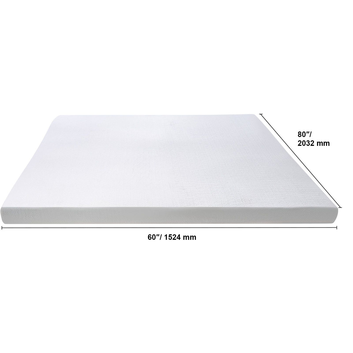 Mattress Topper Memory Foam Detachable & Washable Queen 76.2 mm Thickness