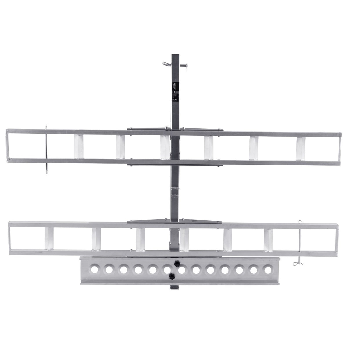 Motorcycle Carrier, 2-Bike 272.15KGS Aluminum Motorcycle Carrier Hitch Mount, Loading Ramp, Scooter Dirt Bike Trailer Hauler, Ratchet Straps and Stabilizer, for Car, Truck with 2" Hitch Receiver