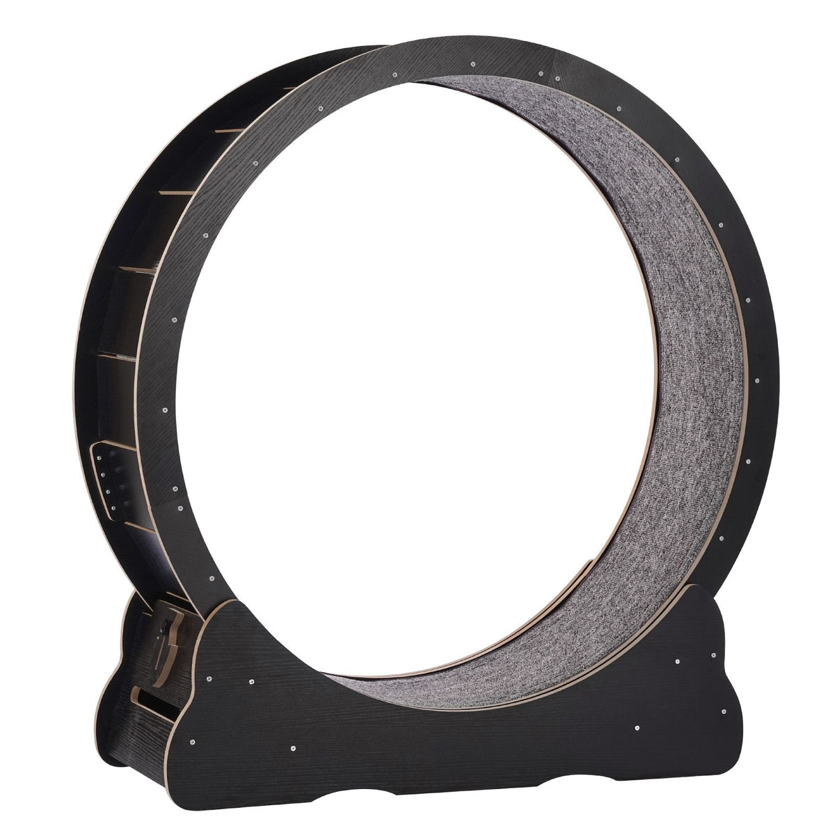 Wooden Cat Exercise Wheel, 43.3" Large Cat Treadmill Wheel for Indoor Cats, Cat Running Wheel with Detachable Carpet & Cat Teaser for Running/Walking/Training, Suitable for Most Cats