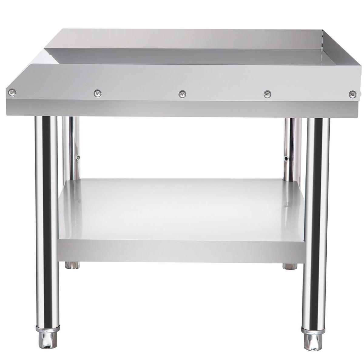 Stainless Steel Equipment Grill Stand, 152x76x61 cm Stainless Table, Grill Stand Table with Adjustable Storage Undershelf, Equipment Stand Grill Table for Hotel, Home, Restaurant Kitchen