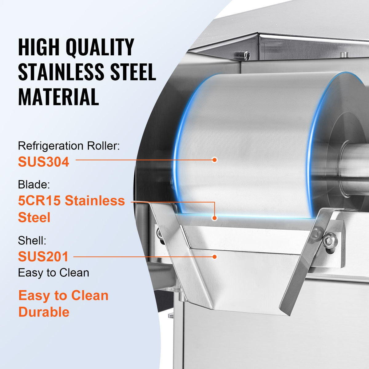 Commercial Snowflake Ice Machine, 385LBS/24H Snowflake Ice Maker, Stainless Steel Ice Shaver Machine, Electric Snow Cone Maker, Liquid Cooling System for Rapid Heat Dissipation, Ice Cream