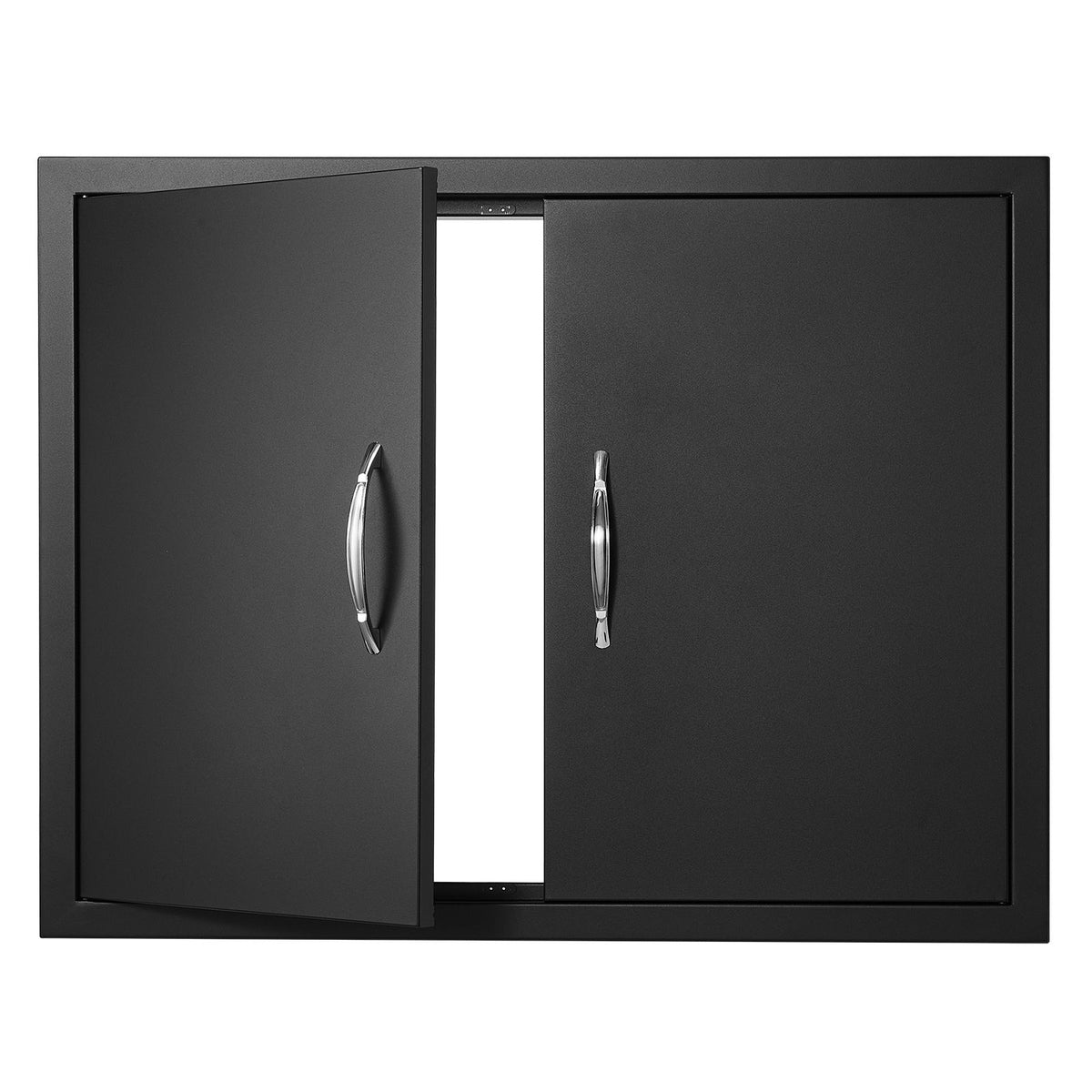BBQ Access Door, 788x610 mm Double Outdoor Kitchen Door, Cold Plate Flush Mount Door, Wall Vertical Door with Handles, for BBQ Island, Grilling Station, Outside Cabinet