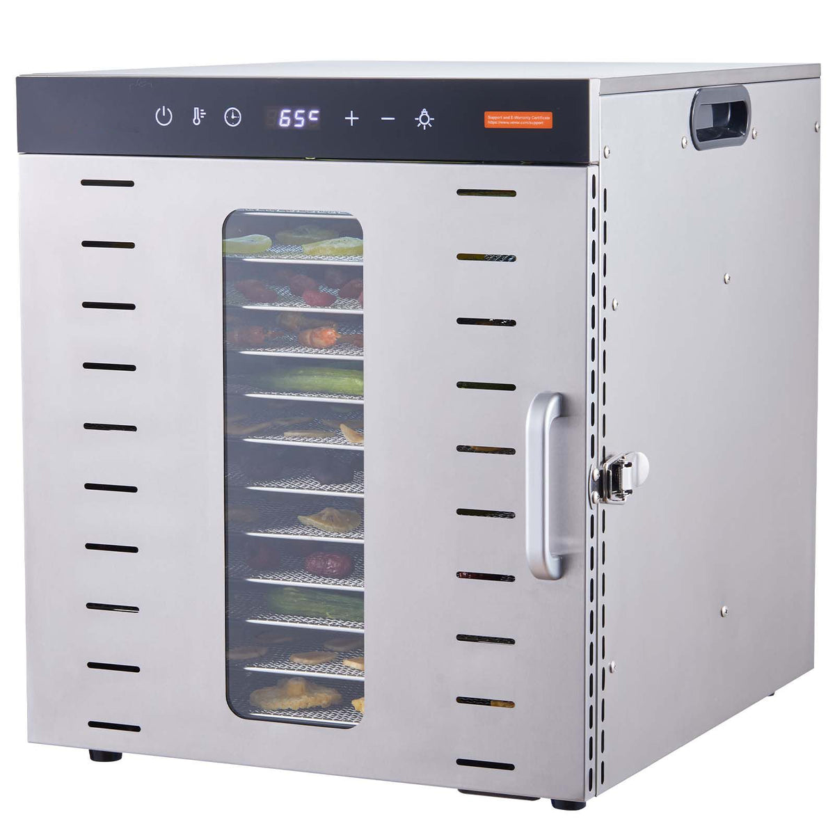 10 Trays Food Dehydrator Machine Stainless Steel 1000W Jerky Fruit Drying