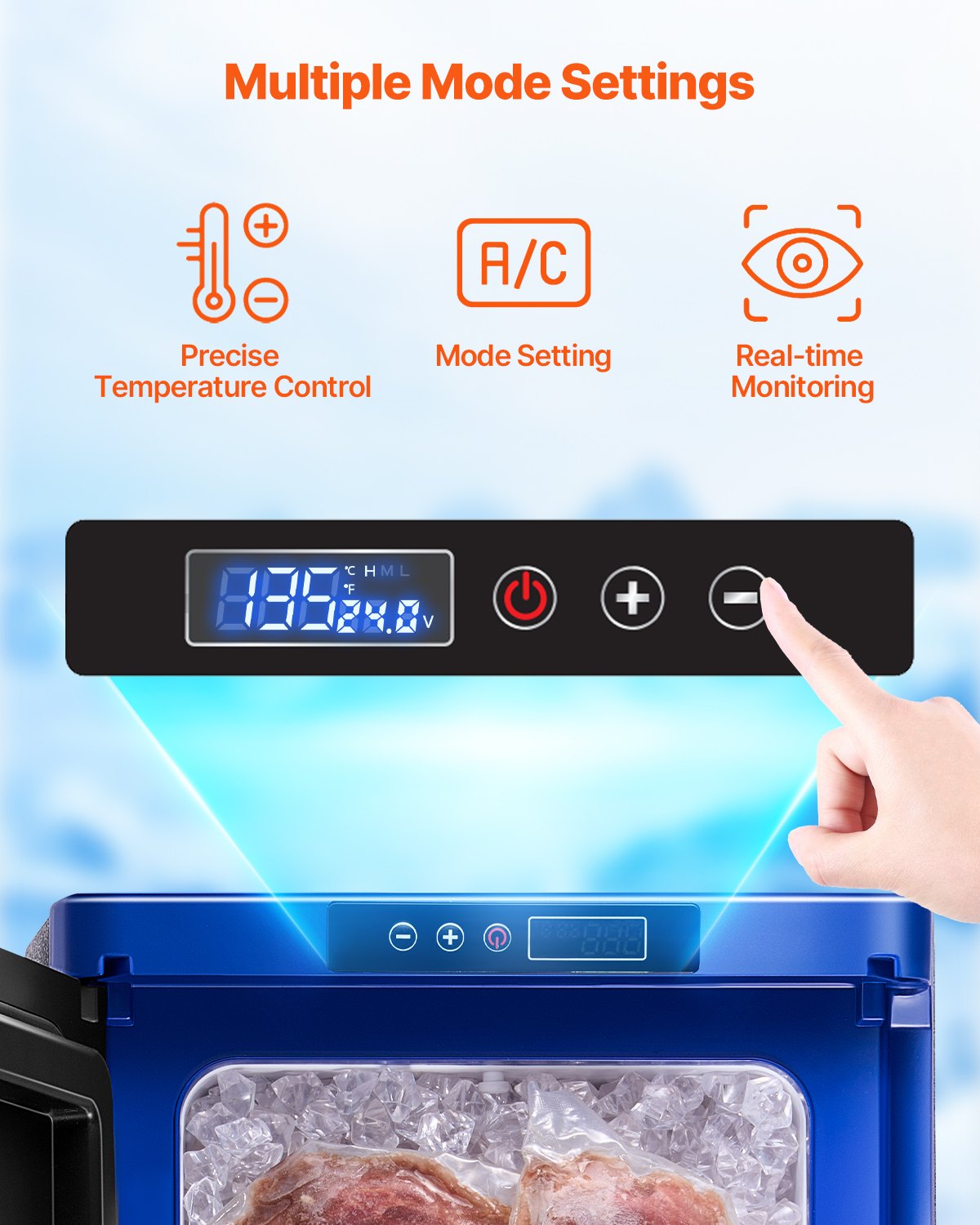 VEVOR Portable Car Refrigerator Freezer Compressor 20L Single Zone for Car Home