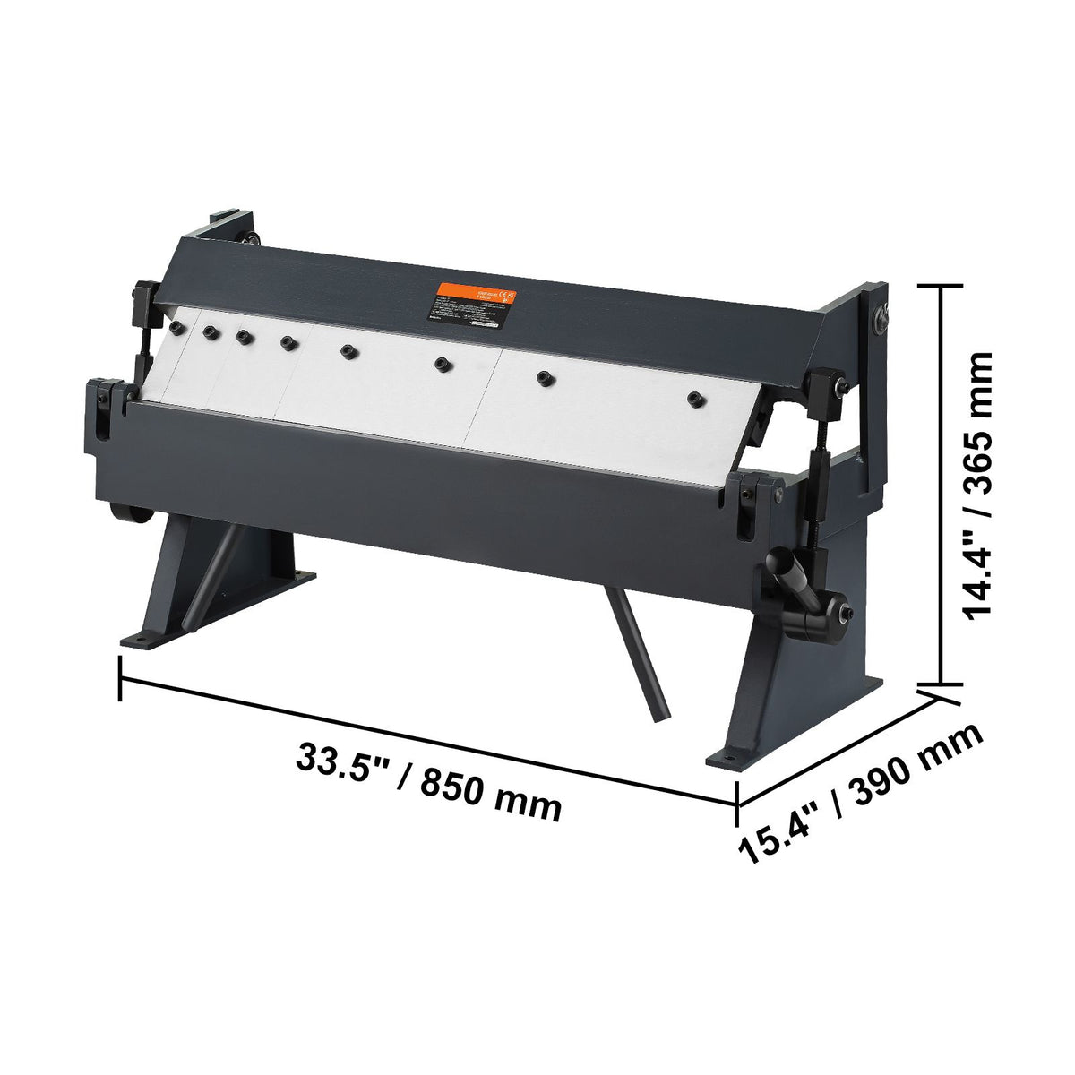 Box and Pan Brake, 610 ± 10 mm, 0-130 Degrees Sheet Metal Bending Brake, Portable Metal Bender with 20 Gauge Low Carbon Steel 14 Gauge Aluminum Capacity, 5 Adjustable Fingers for Metal Bending