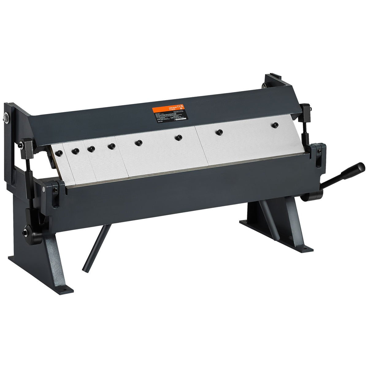 Box and Pan Brake, 610 ± 10 mm, 0-130 Degrees Sheet Metal Bending Brake, Portable Metal Bender with 20 Gauge Low Carbon Steel 14 Gauge Aluminum Capacity, 5 Adjustable Fingers for Metal Bending