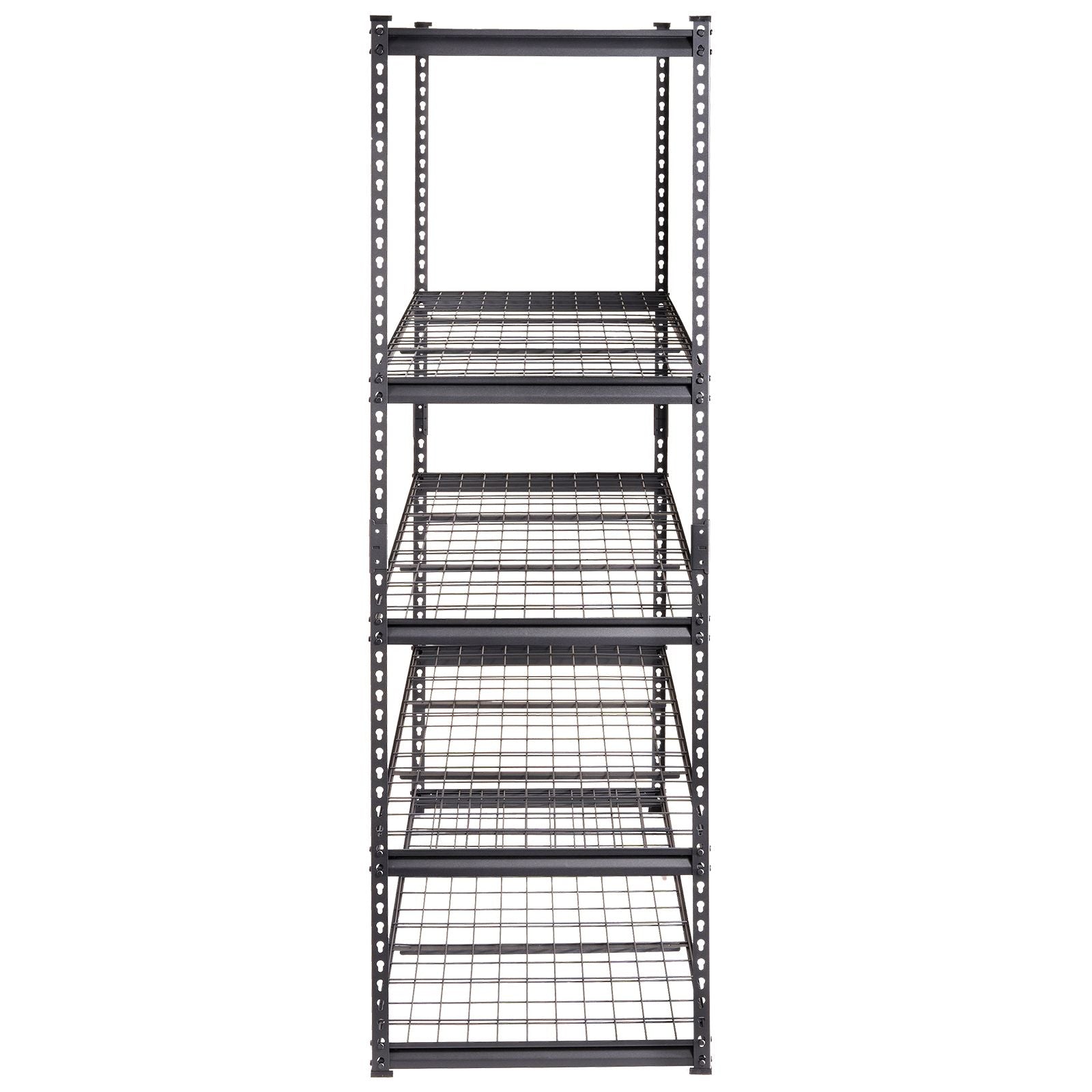 Storage Shelving Unit, 5-Tier Adjustable, 2000 lbs Capacity, Heavy Duty Garage Shelves Metal Organizer Wire Rack, Black, 60" L x 24" W x 78" H for Kitchen Pantry Basement Bathroom Laundry Closet