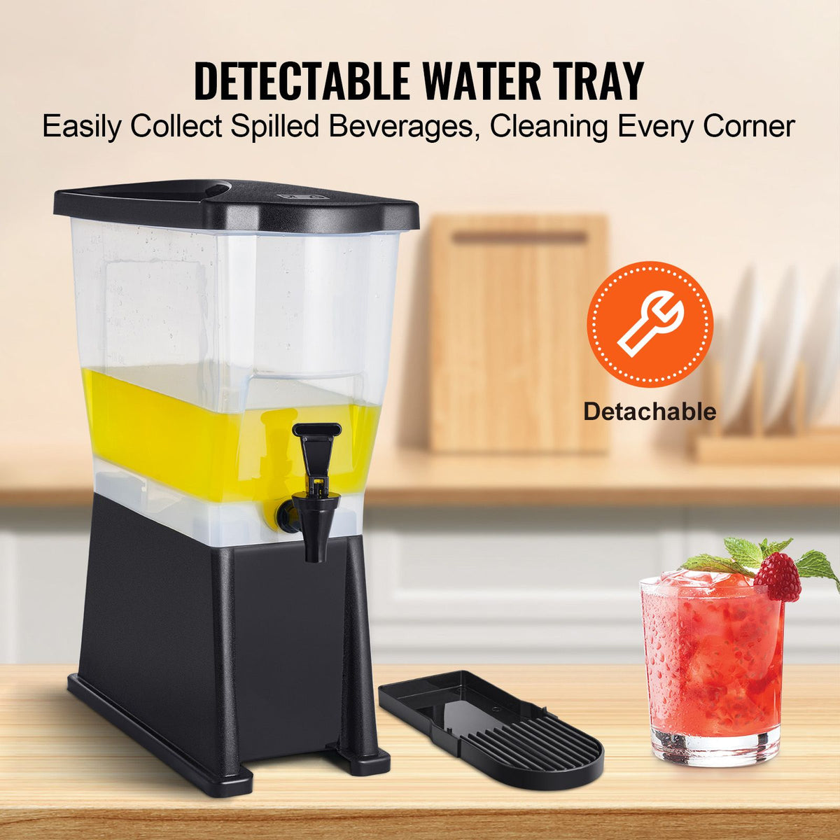 Beverage Dispenser, 3 Gallon Drink Dispenser for Parties, Plastic Juice Dispenser with Stand Spigot Lid, Iced Tea Lemonade Juice Water Dispenser, for Restaurants, Hotels, Parties