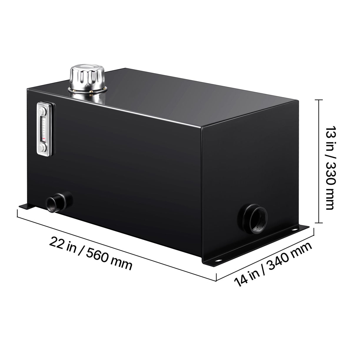 Hydraulic Fluid Reservoir Tank 10 Gallon Hydraulic Oil Reservoir Hydraulic Steel Tank Reservoir, Hydraulic Oil Tank Reservoir, Hydraulic Reservoir with a Temp Gauge