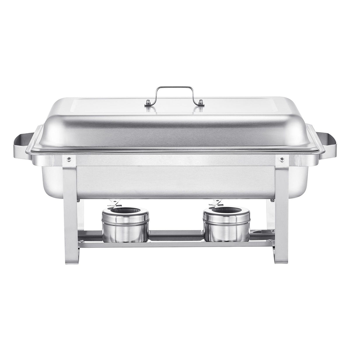 8 Qt 2 Pack Rectangle Chafing Dish Buffet Set Fullsize Pan Stainless Steel
